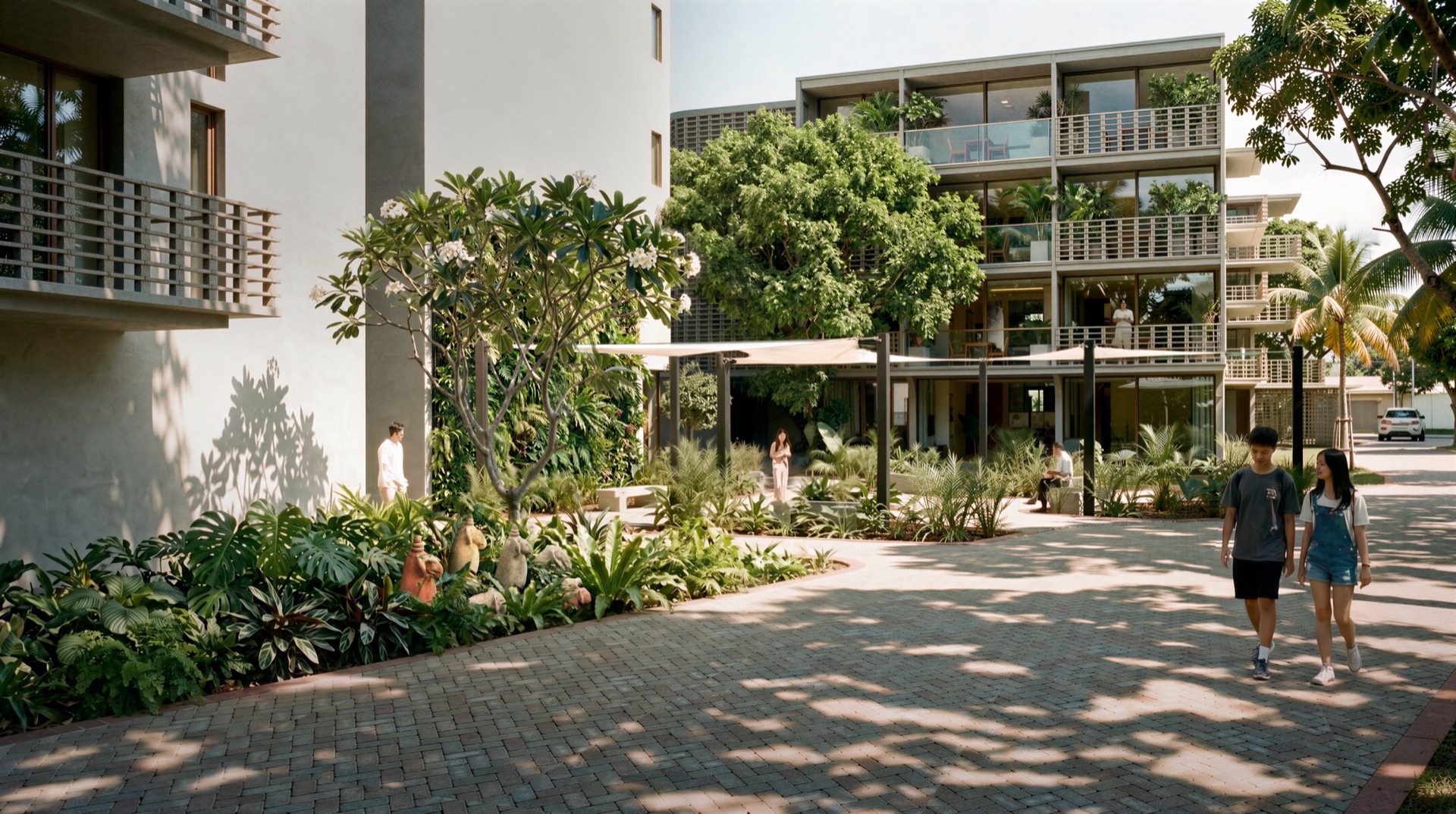 Amazing Grace residences set within tropical planting
