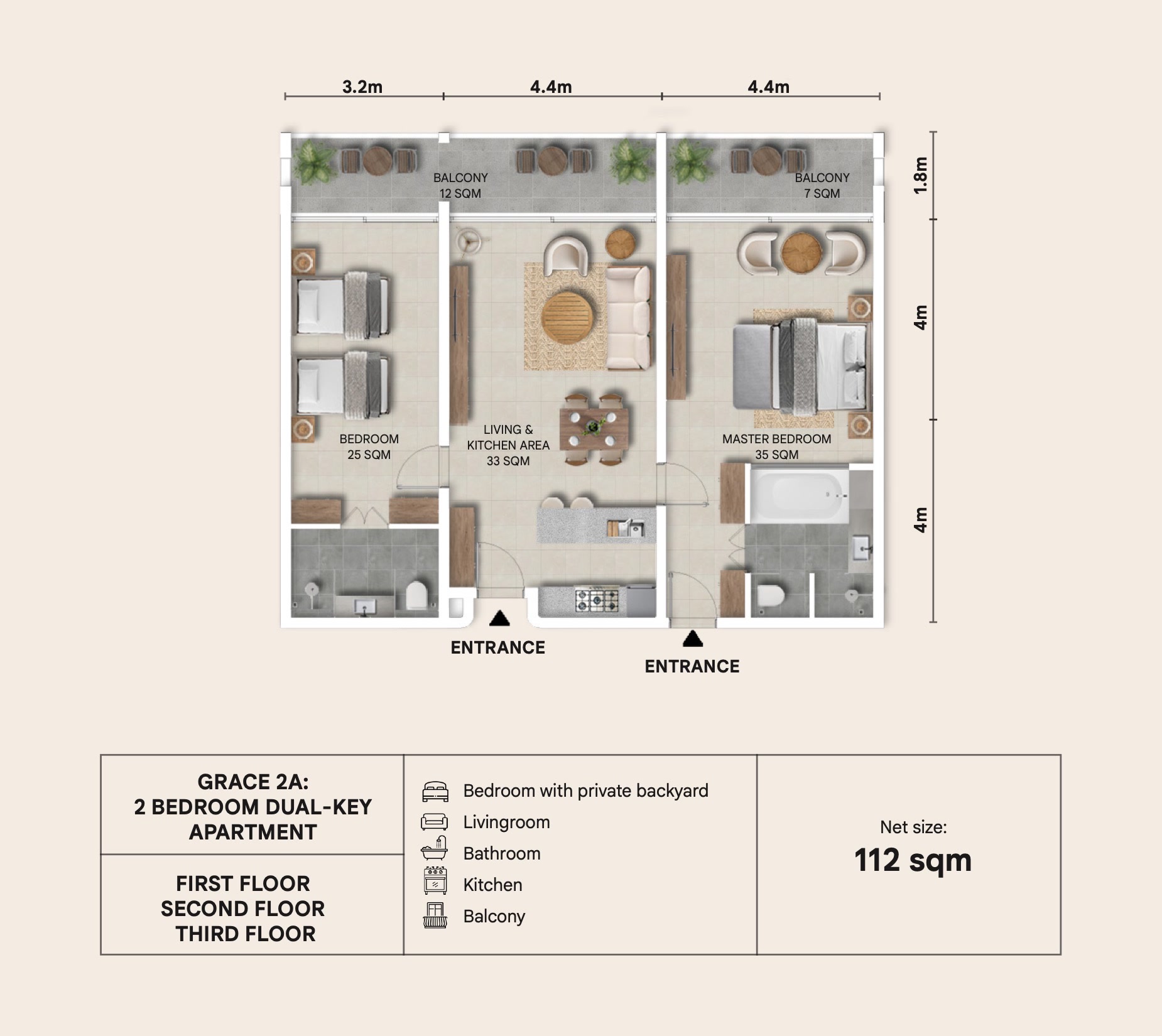 Floor plan for Grace 2A